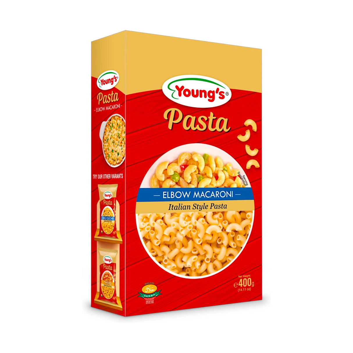 youngs macaroni elbow 400g box