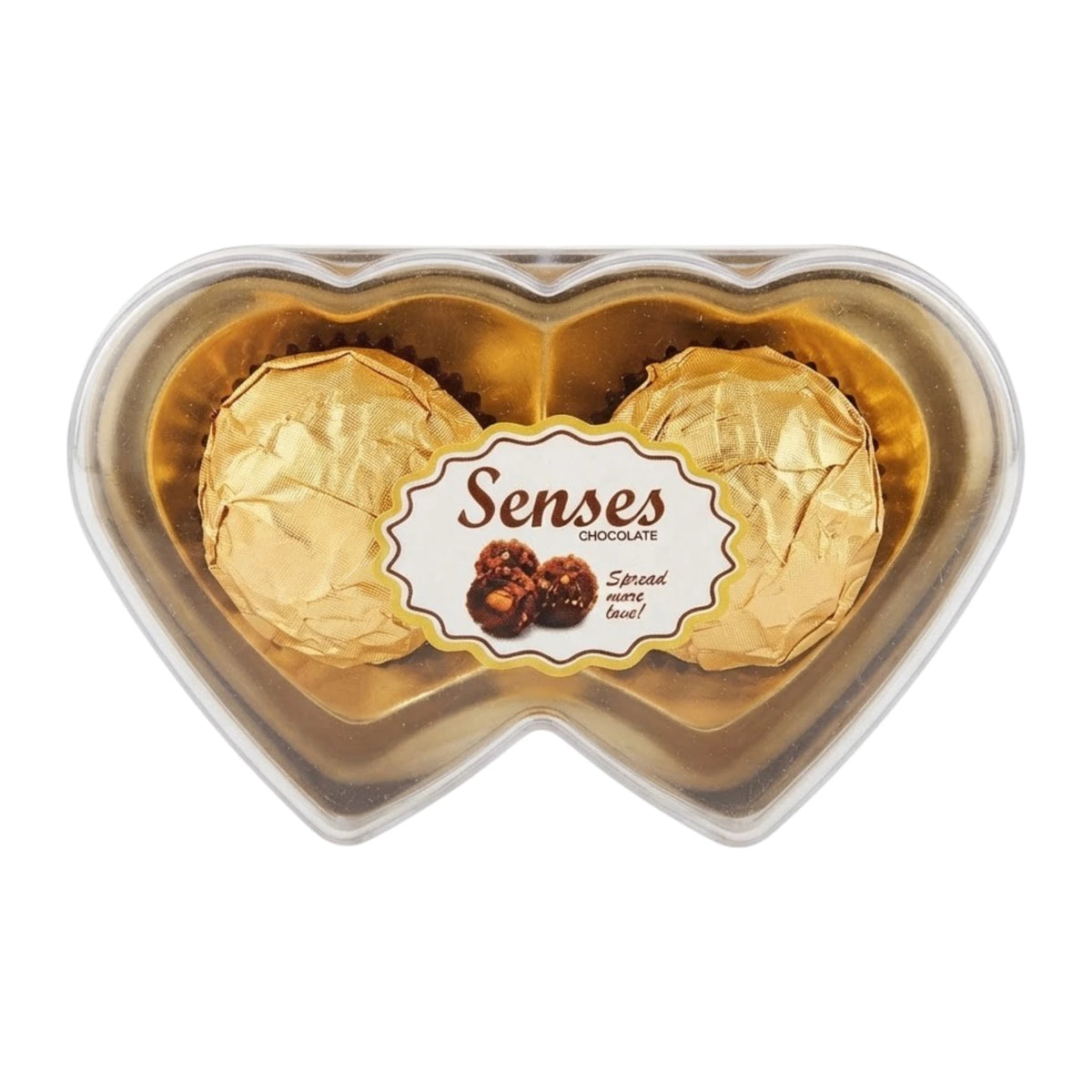 senses chocolate double heart gold t2 25g uae