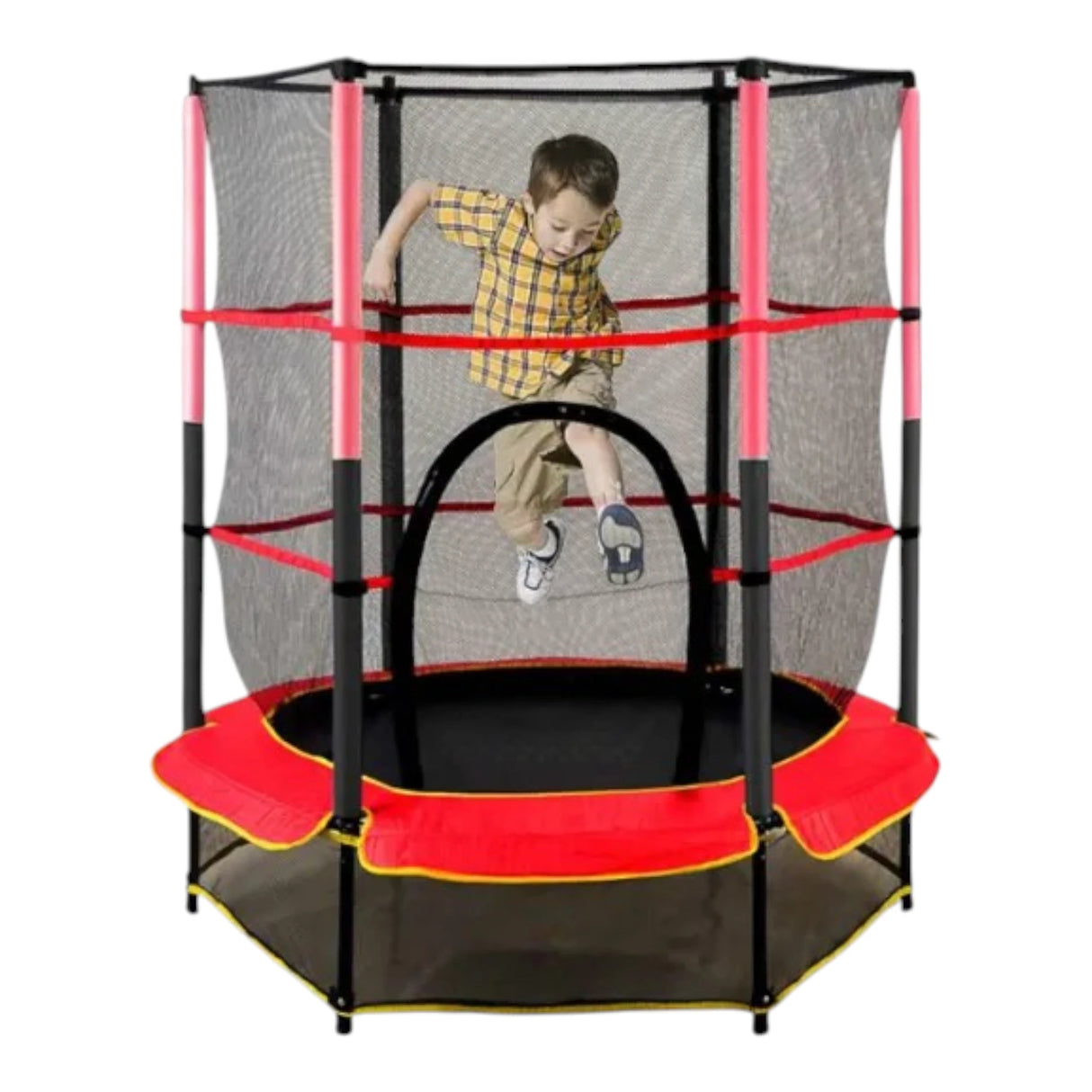 My First Trampoline with Safety Enclosure - Premium Kids Mini Trampoline (Ages 3-6, 100 lbs Capacity)