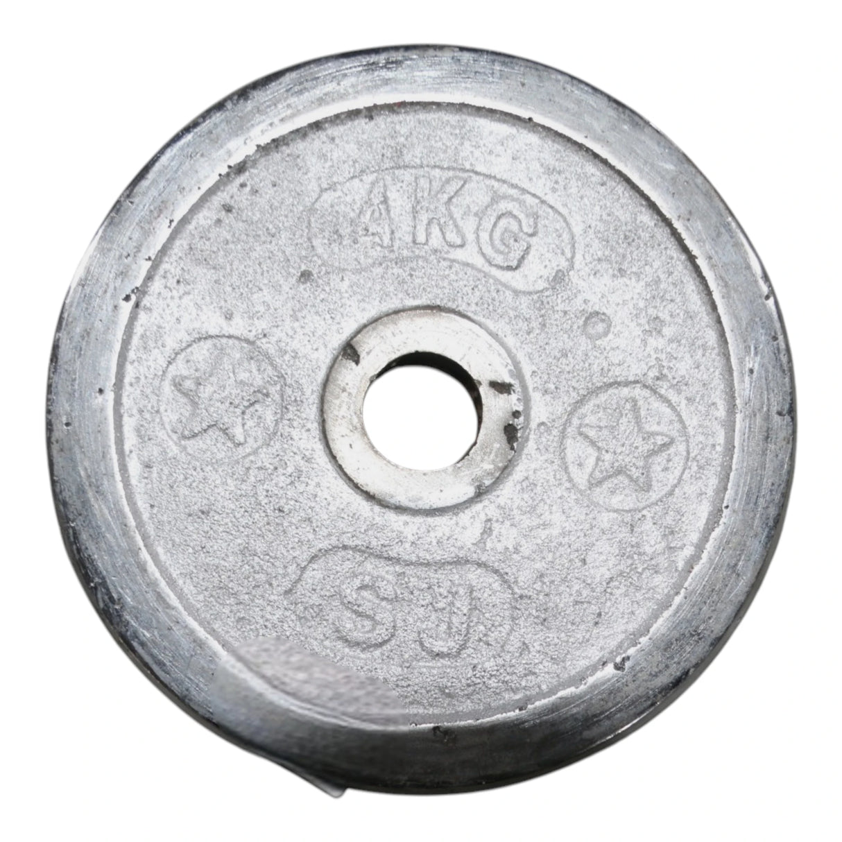 4KG Steel Chrome Weight Plate - SJ Standard Barbell & Dumbbell Plate for Home Gym