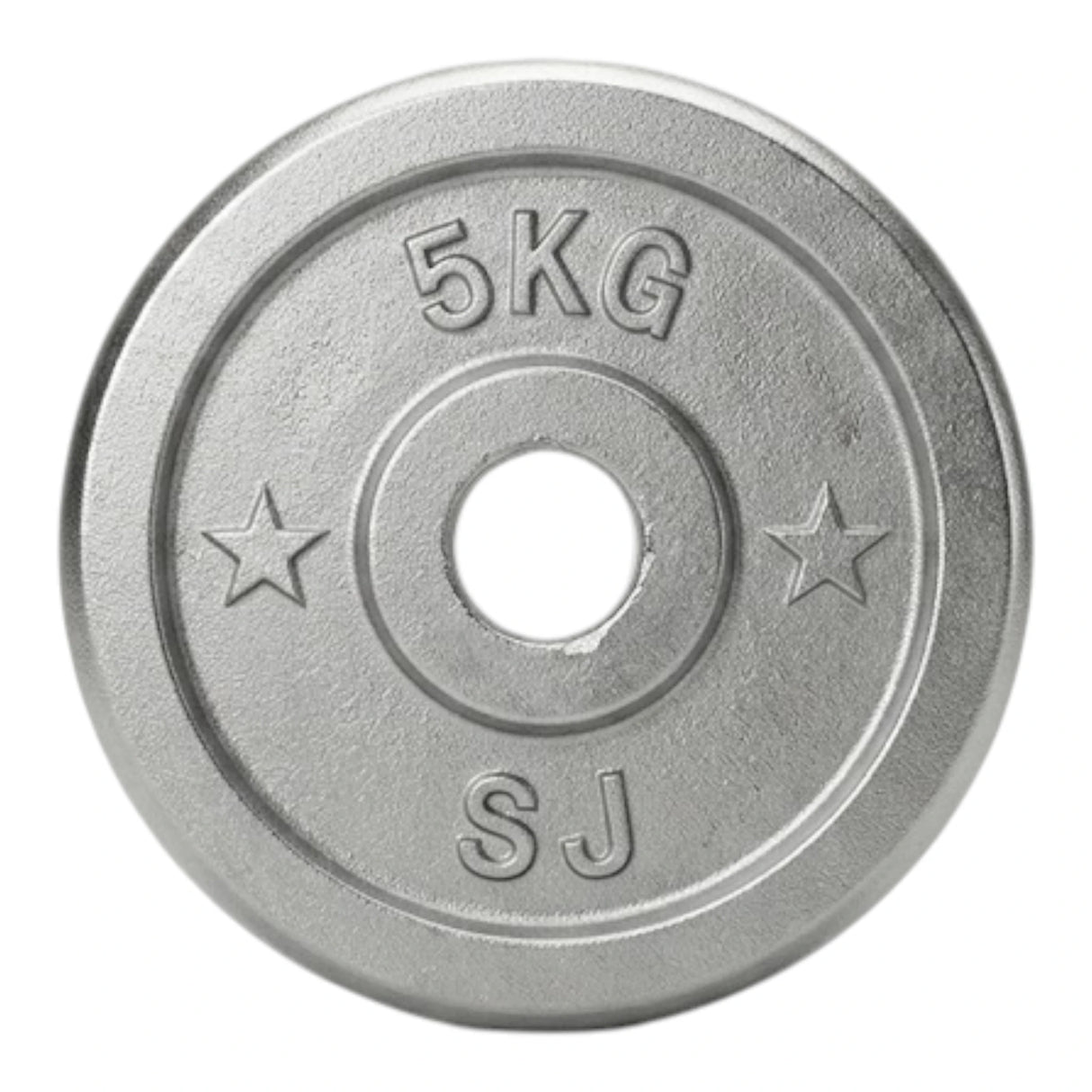 5KG Steel Chrome Weight Plate - SJ Standard Barbell & Dumbbell Plate for Home Gym