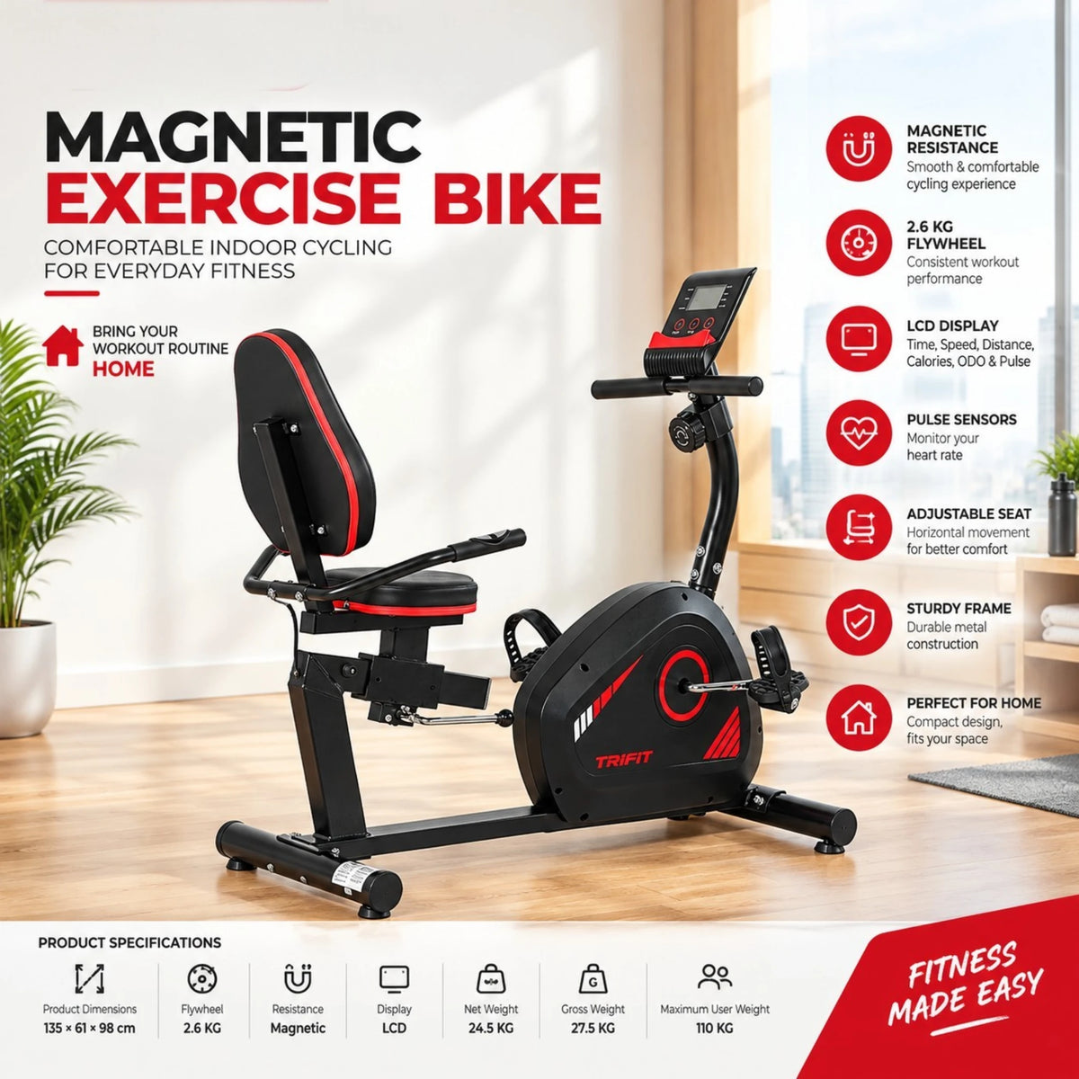 Blue Ocean Magnetic EXERCISE BIKE BO R11