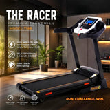 Electric Treadmill Racer T18B | 3.5HP DC Motor | Auto Incline | LCD Display | 135KG | Home Gym