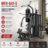 MFH-641-S Multi Function Home Gym Machine with Punching Bag & Weight Stack | All-in-One Fitness Station