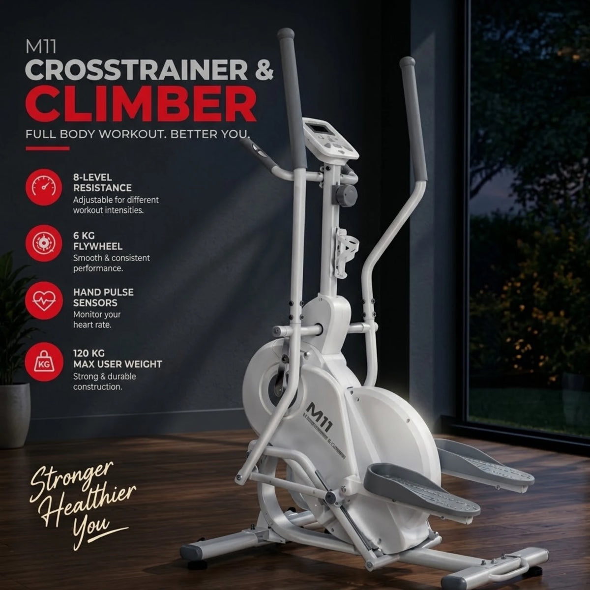 M11 Crosstrainer & Climber | 8-Level Resistance Workout Machine China