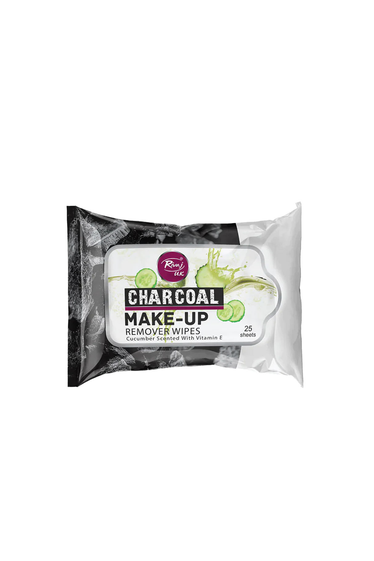 rivaj makeup clean wipes charcoal 25p