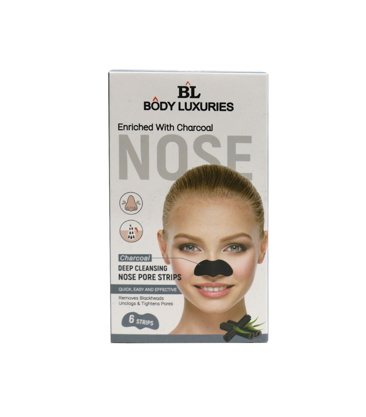 body luxuries nose strips charcoal 6s