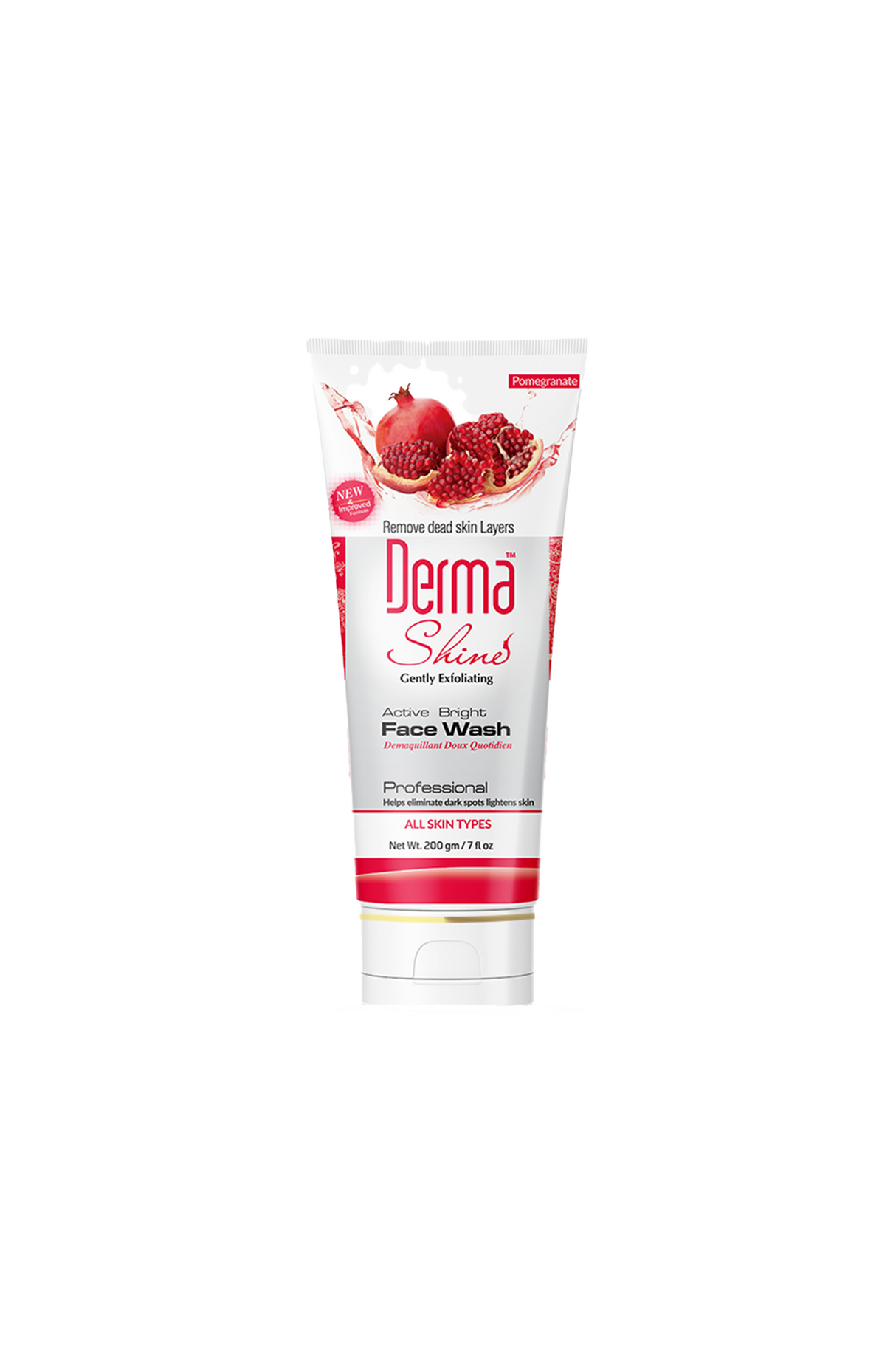 derma shine face wash active bright 200ml