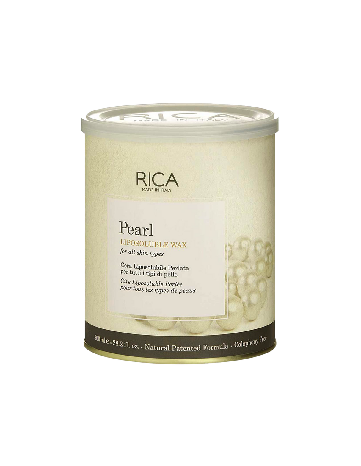 rica wax tin pearl liposoluble 800ml