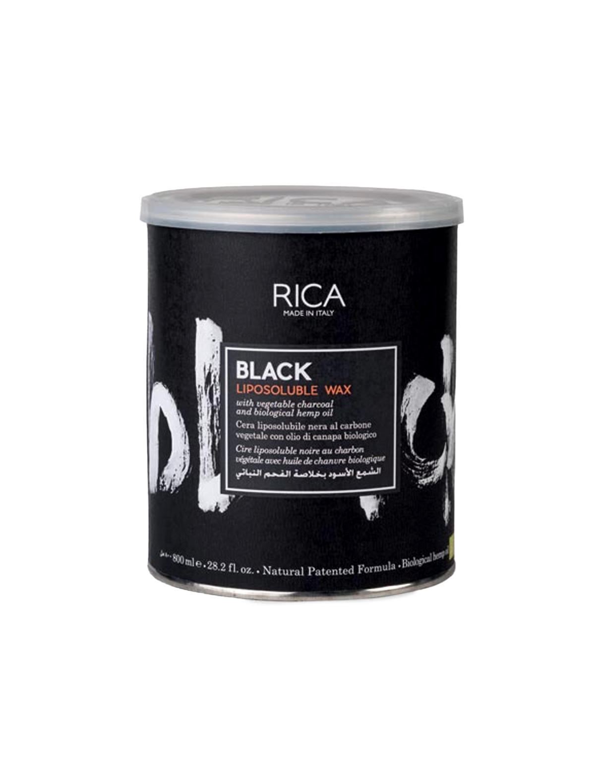 rica wax tin black liposoluble 800ml