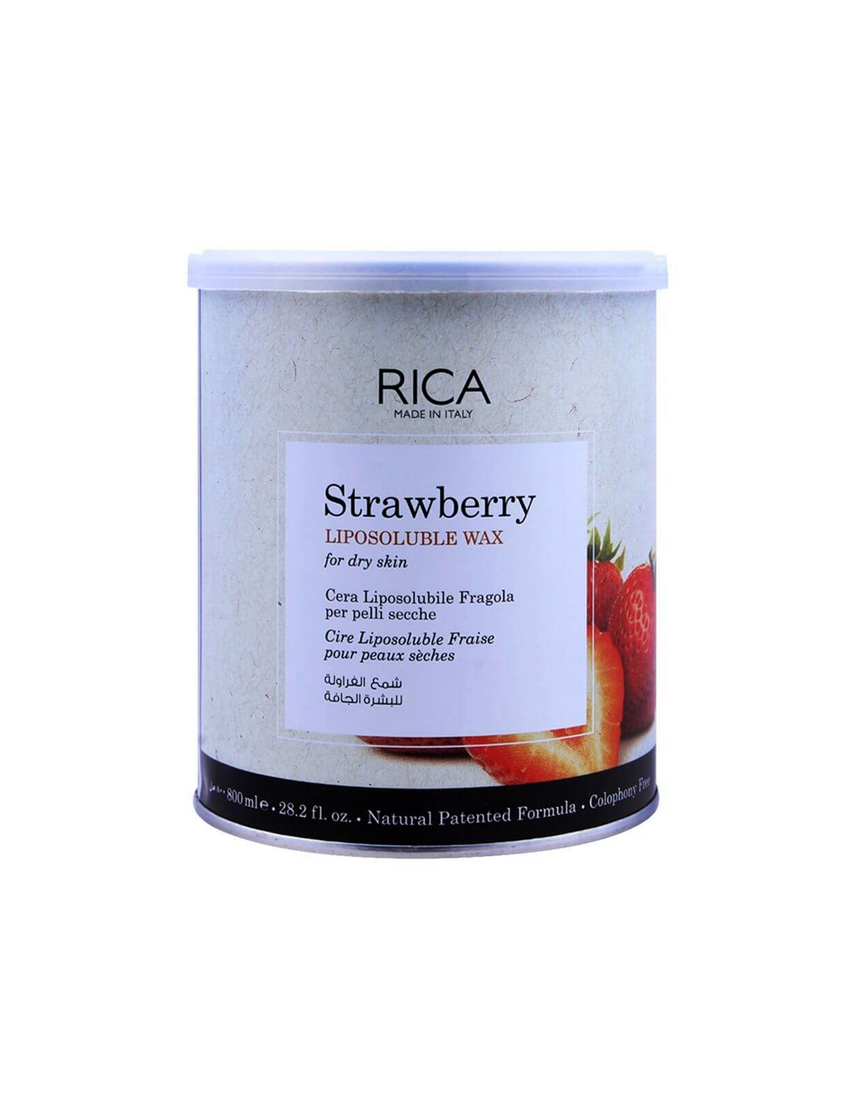 rica wax tin strawberry liposoluble 800ml