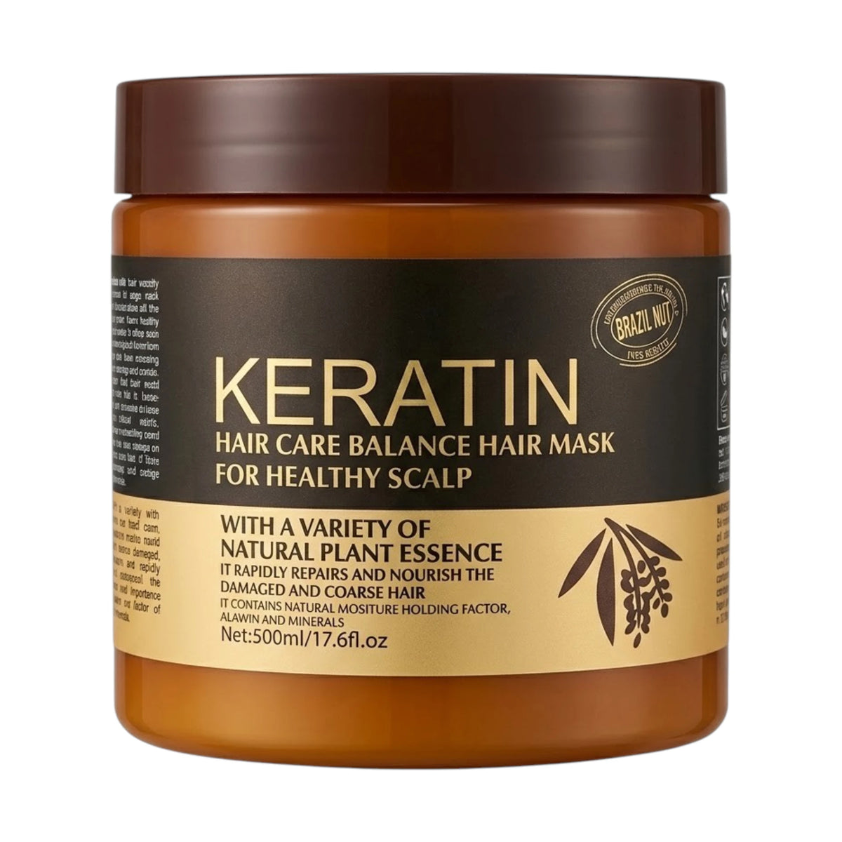 keratin hair mask healthy scalp 500ml brown