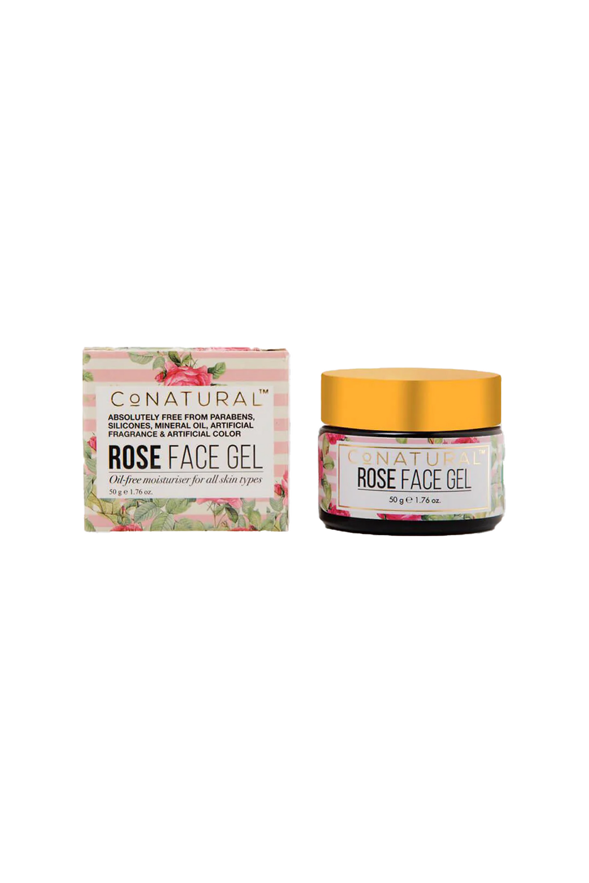 conatural gel face rose oil free 50g