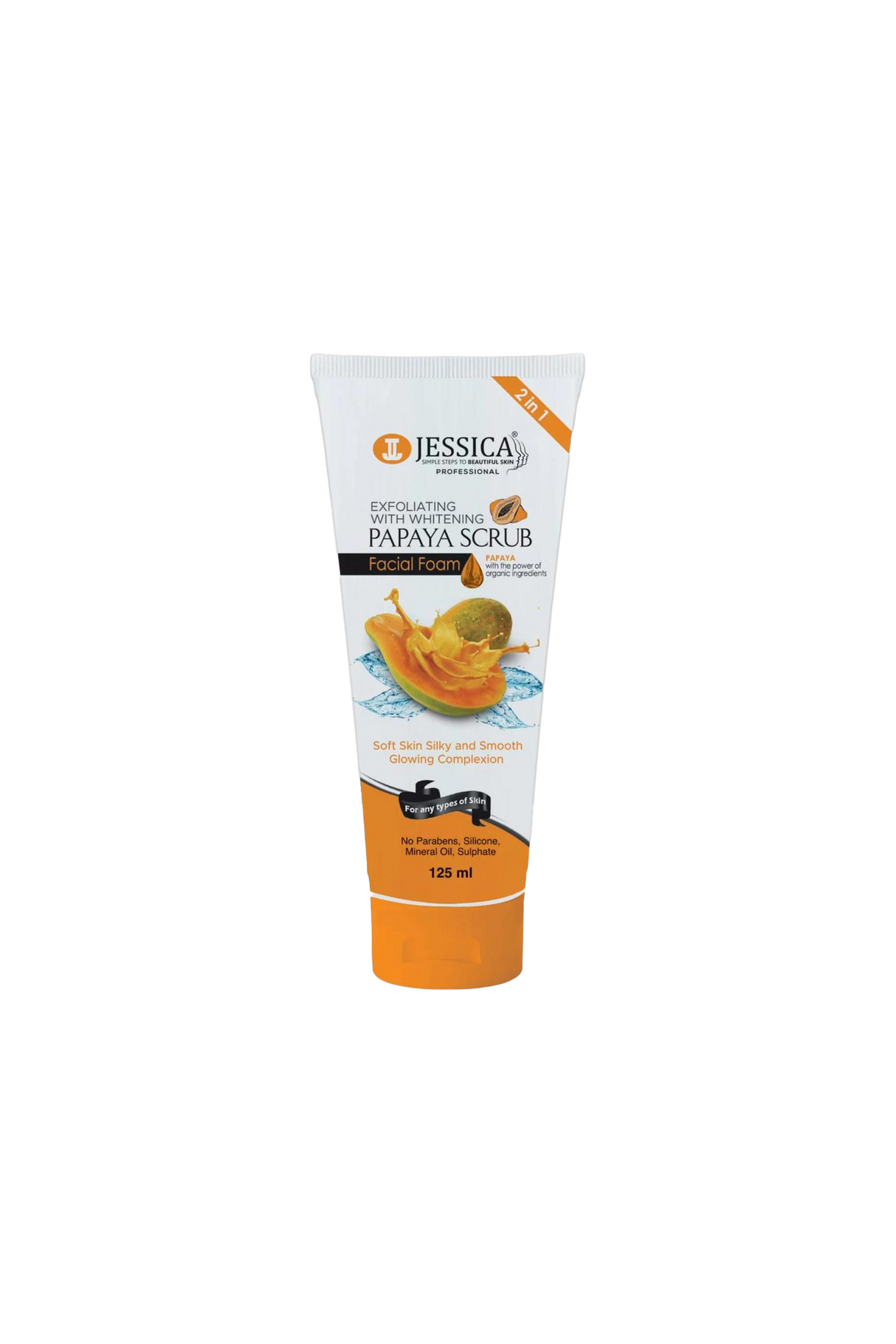 jessica face wash papaya scrub 125ml