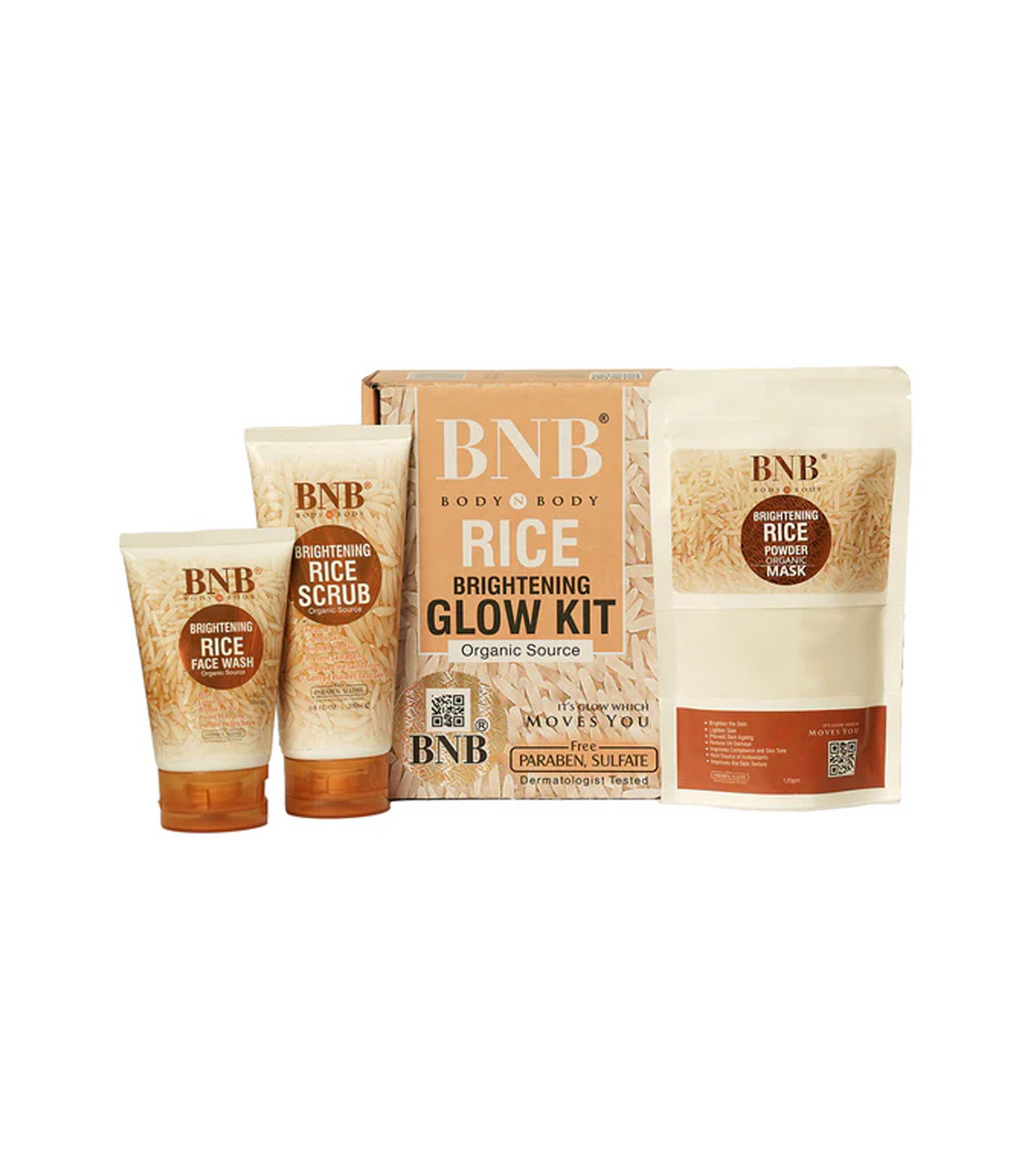 bnb rice glow kit 3pc