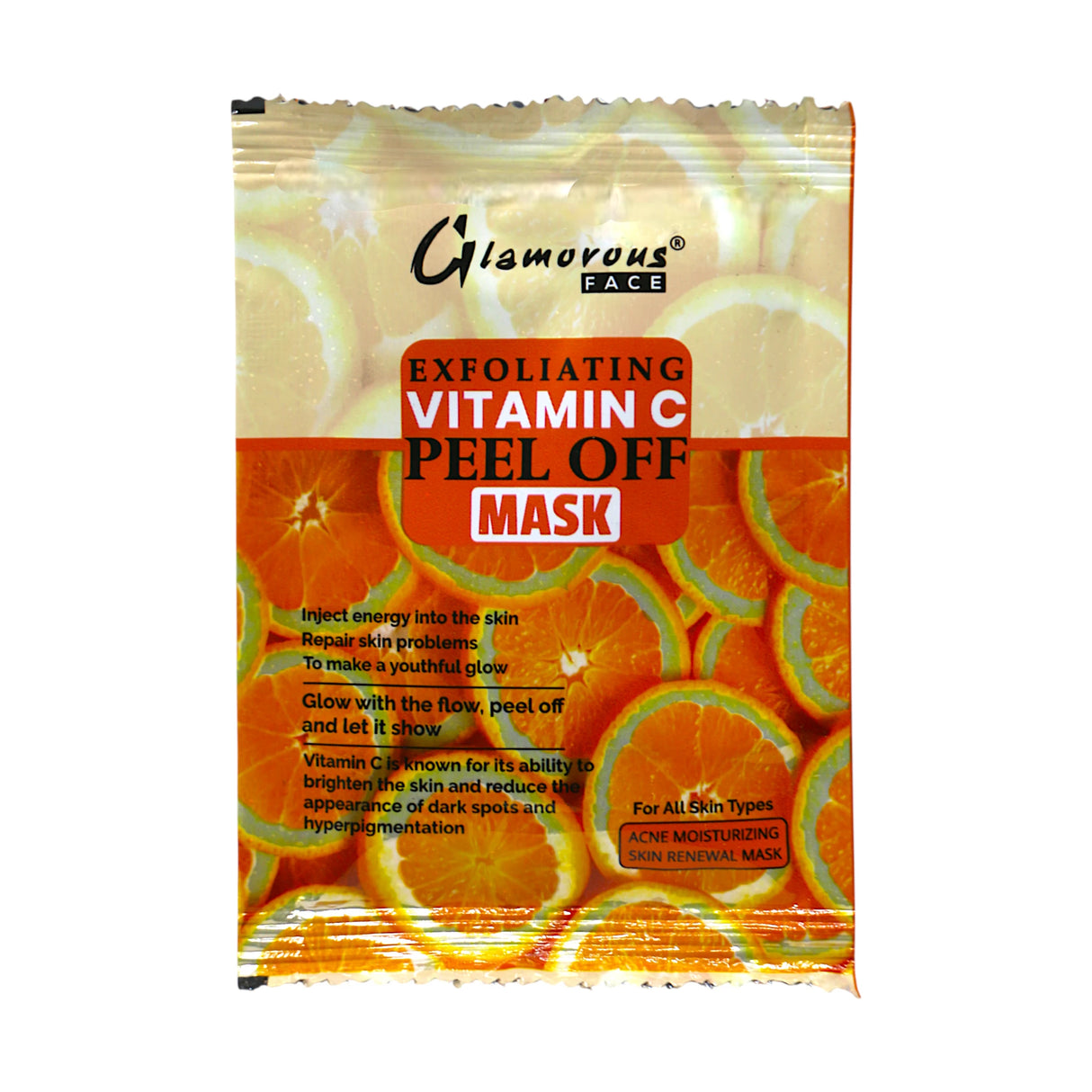 glamorous peel off mask vitamin c sachet