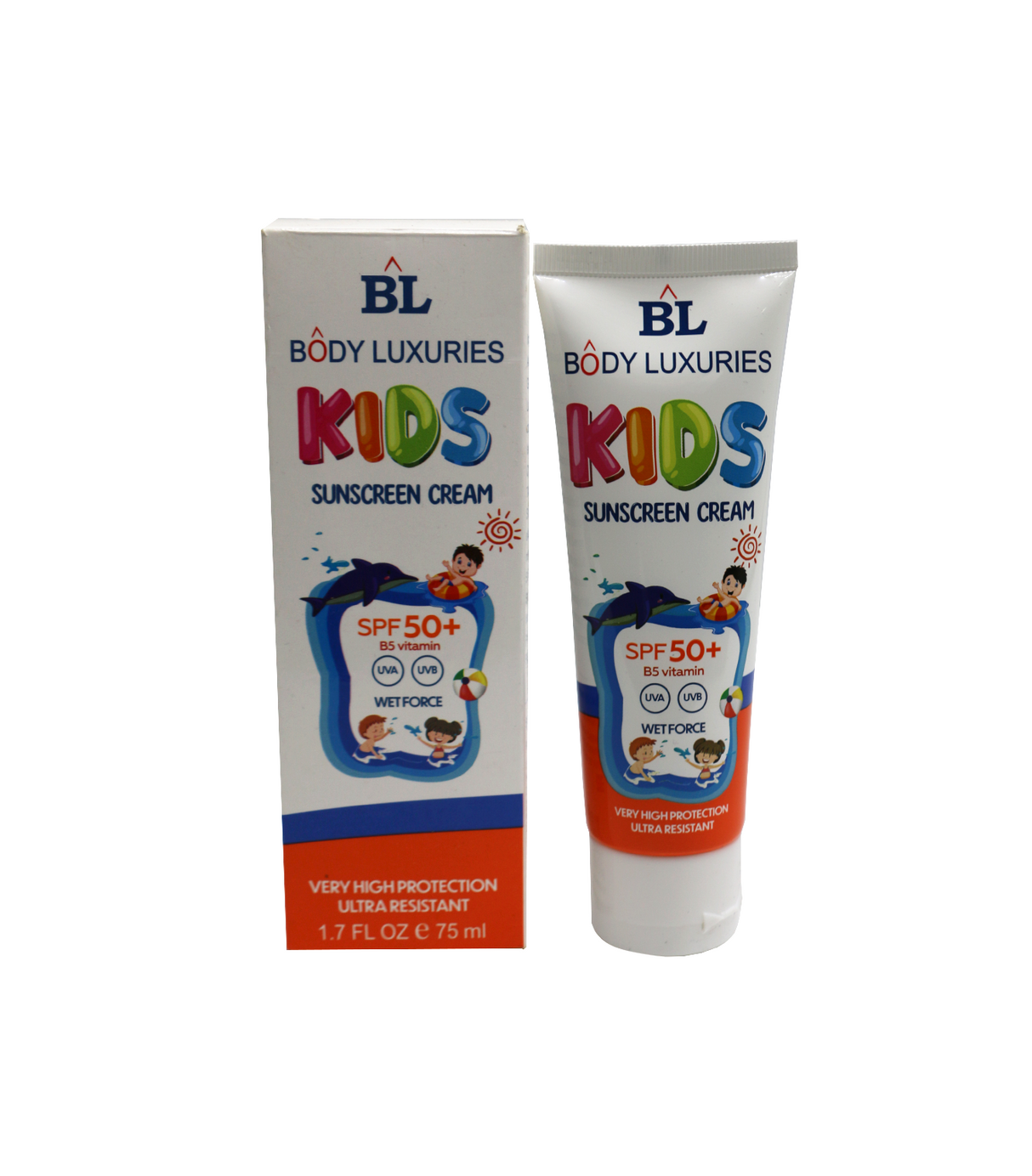 body luxuries sun screen kids spf 50+ 75ml