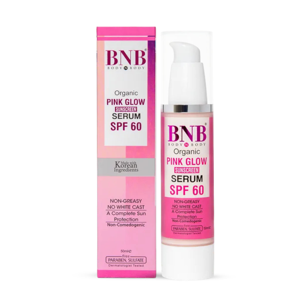 bnb serum pink glow spf 60 50ml pak