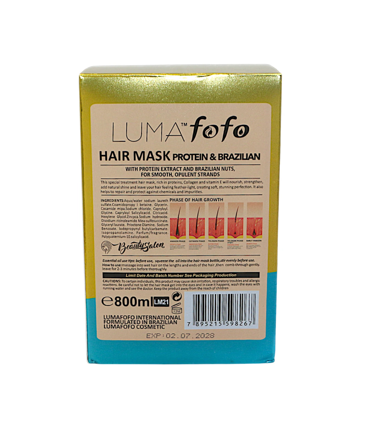 luma protien brazilian hair mask 800ml china
