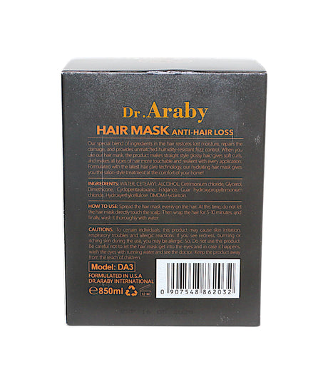 dr araby anti hair loss hair mask 850ml china