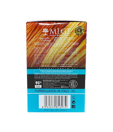 mige keratin creamy hair mask 95% 800ml china