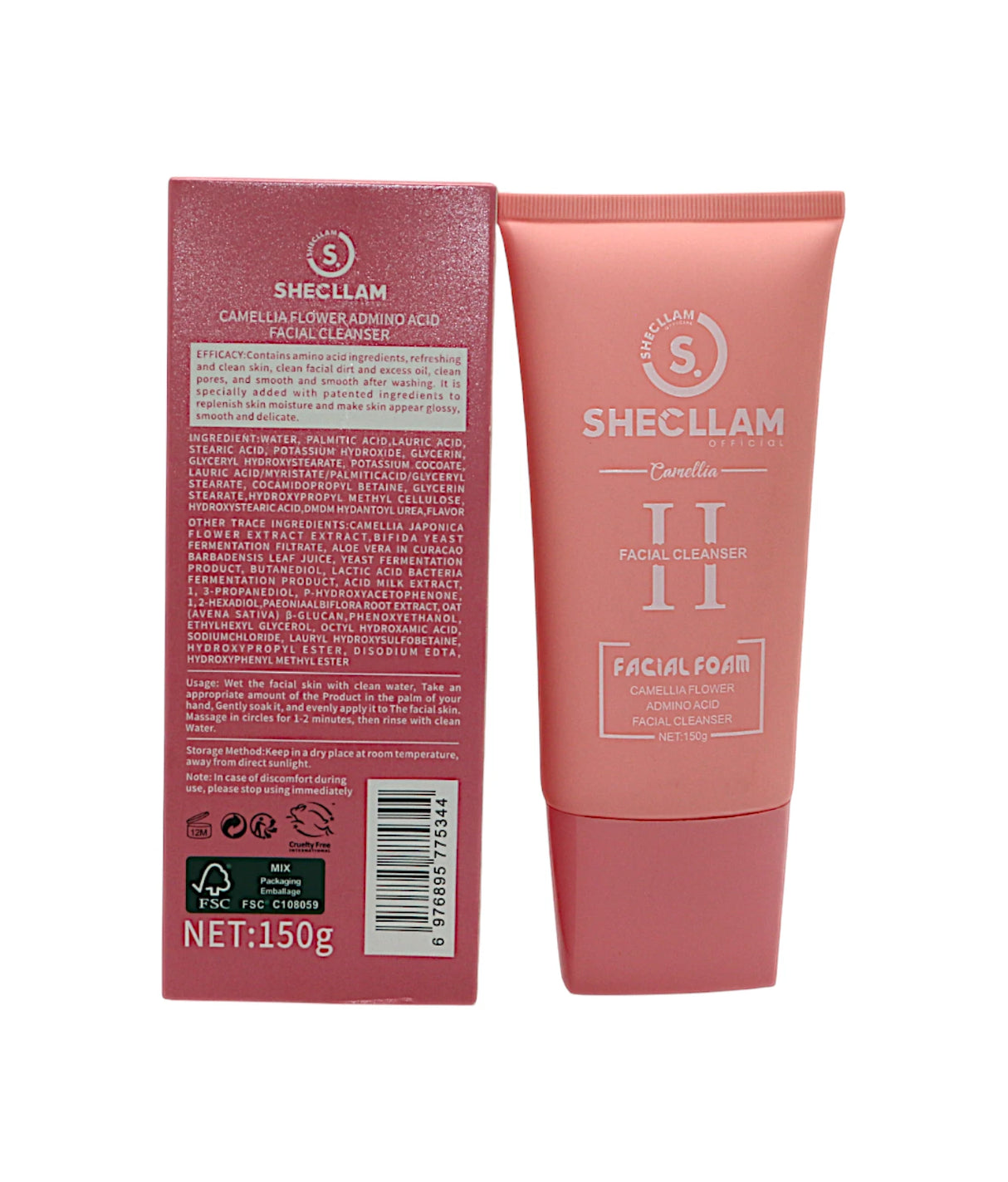 shecllam facial cleanser camellia 150g china sh-538