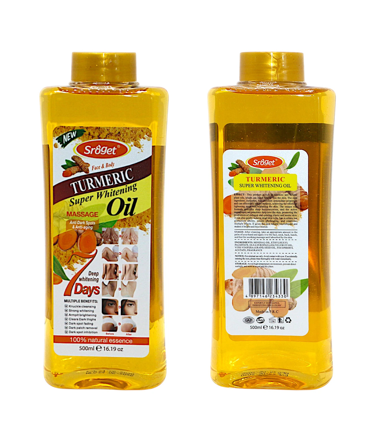sroget turmeric super whitening oil 500ml