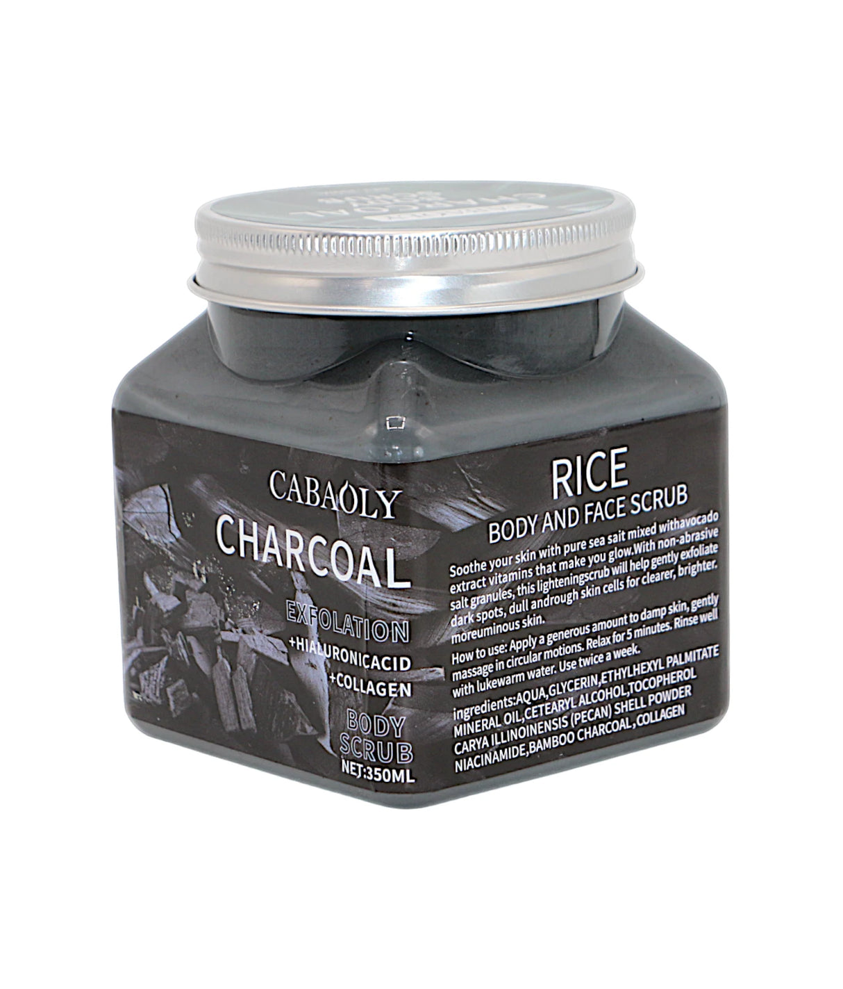 cabaoly body scrub charcoal 350ml china m013
