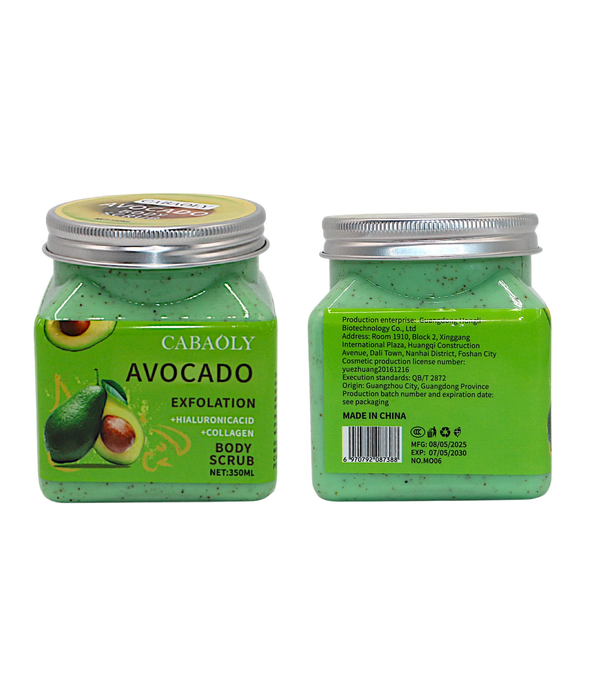 cabaoly body scrub avocado 350ml china m006