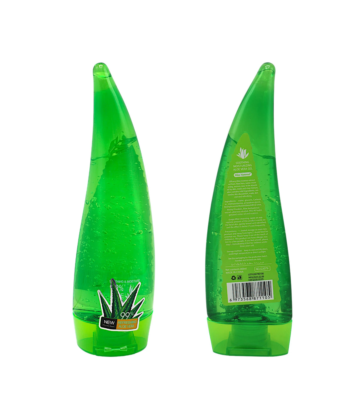 miss vanessa aloe vera gel 260ml china g3079