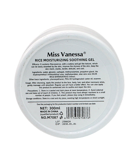 miss vanessa soothing gel rice 300ml china m7087