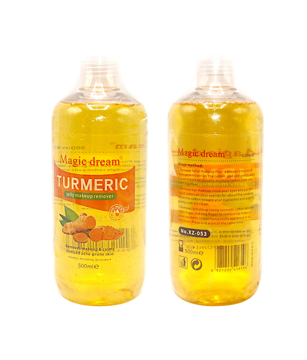 magic dream makeup remover turmeric 500ml china xz-053