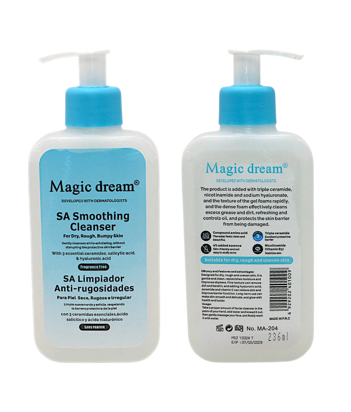 magic dream cleanser sa smoothing 236ml china ma-204