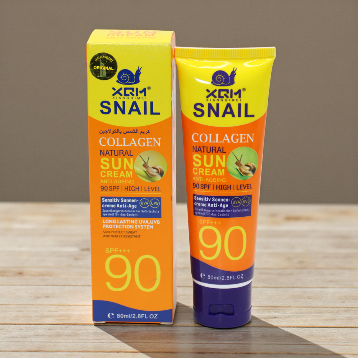 xqm sun cream snail spf90 80ml china x2253