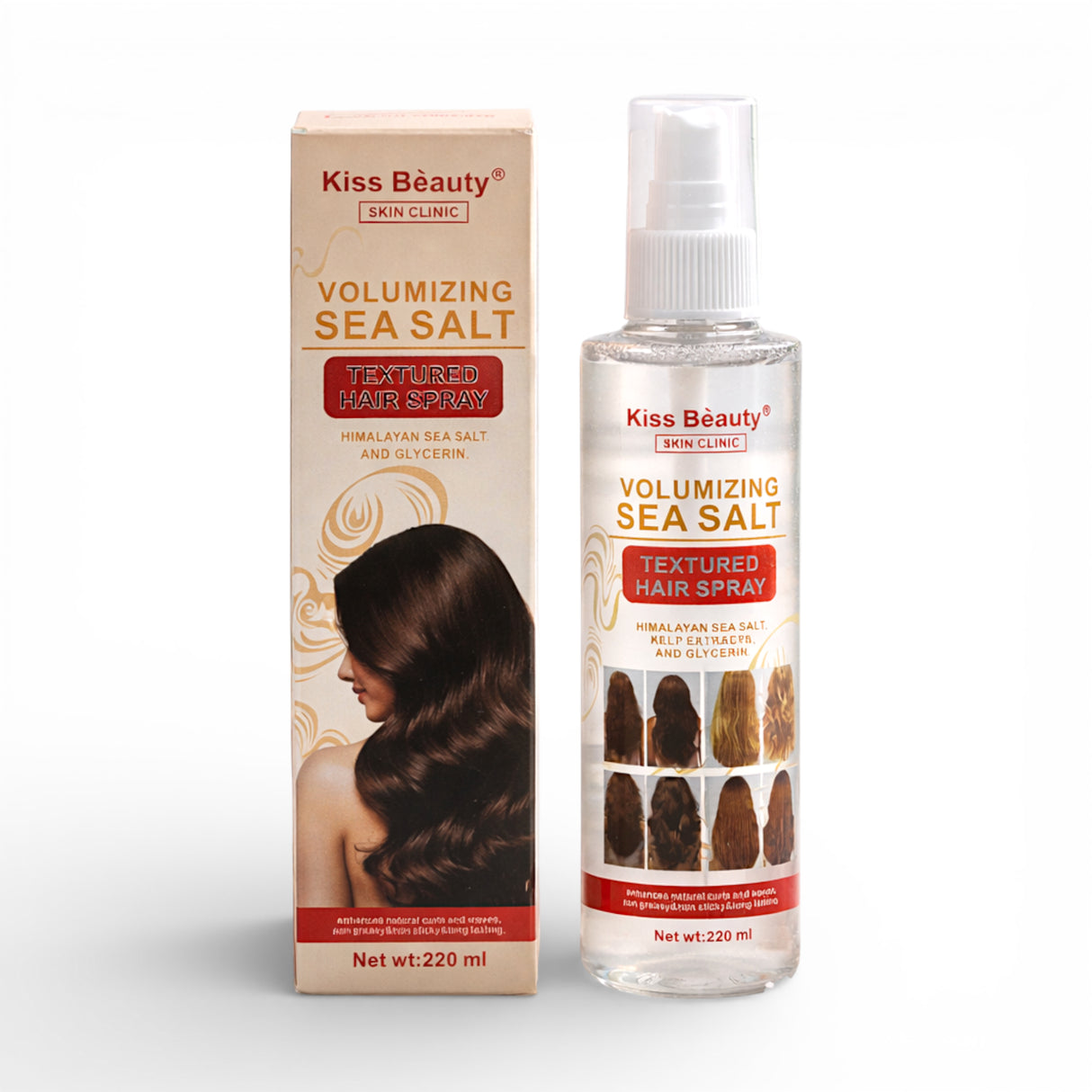 kiss beauty hair spray sea salt 220ml 22002 china