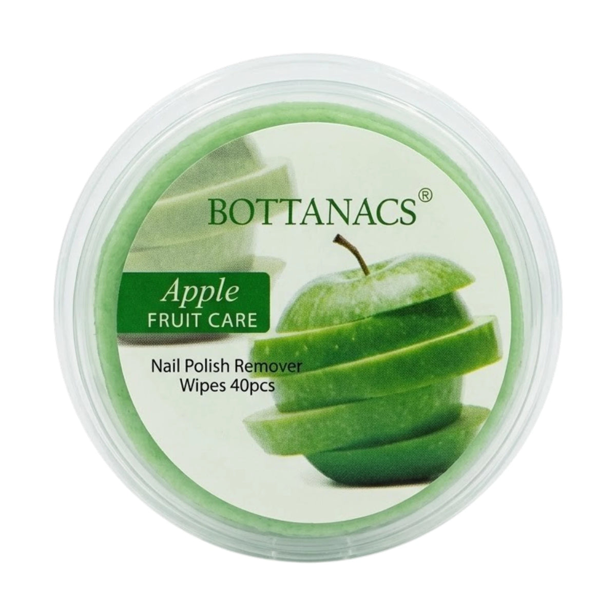 bottanacs nail remover wipes 40pc apple bt6833