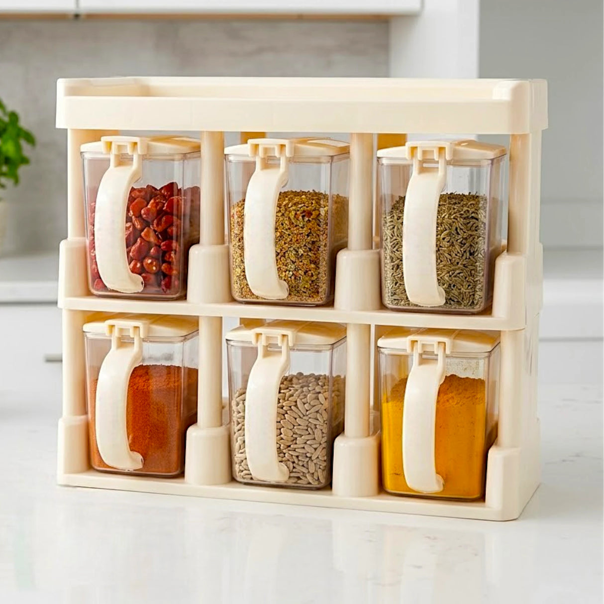 plastic spice jar 6pc pak master chef jnr
