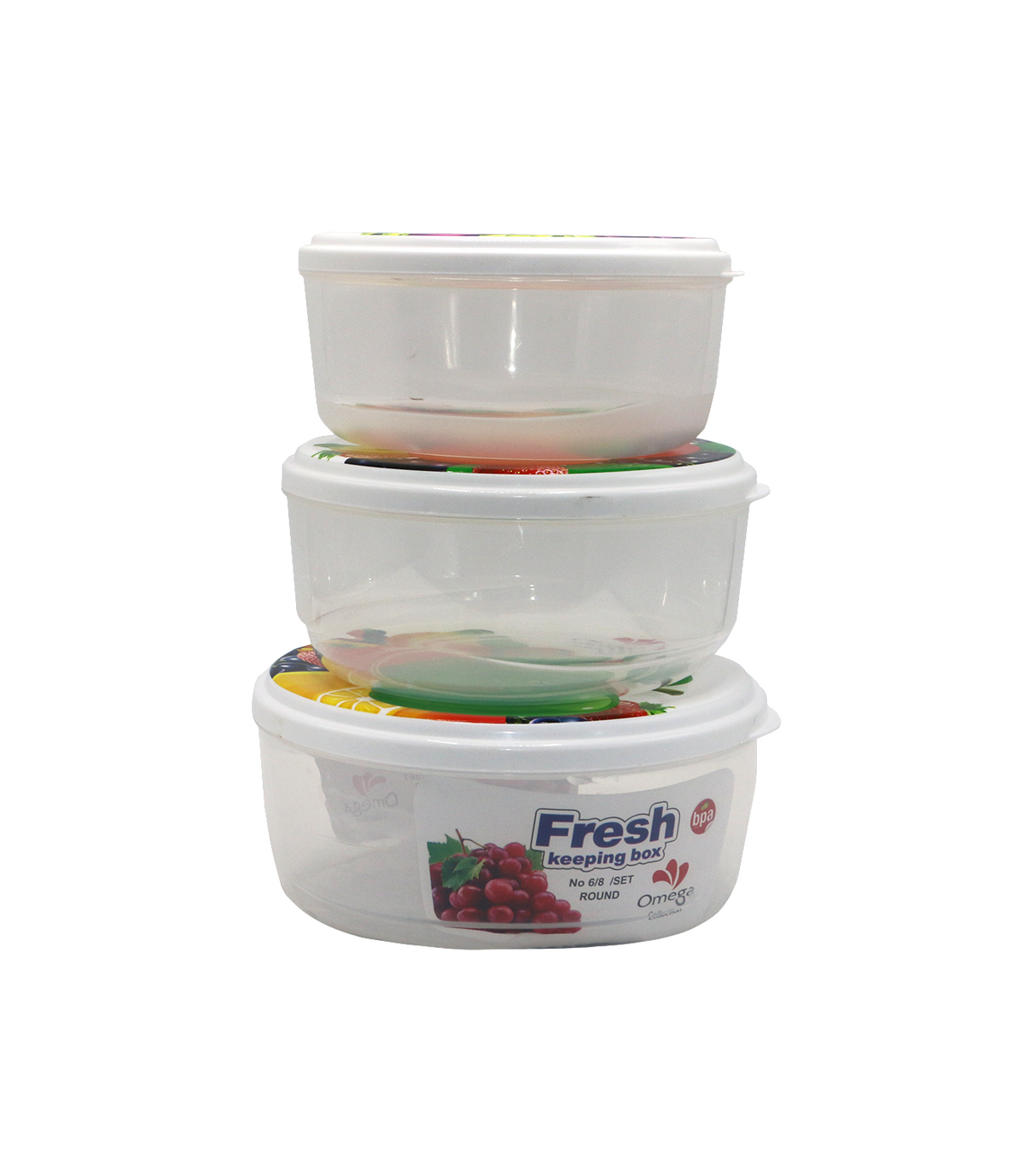 fresh keeping box set 3pc round pak d326