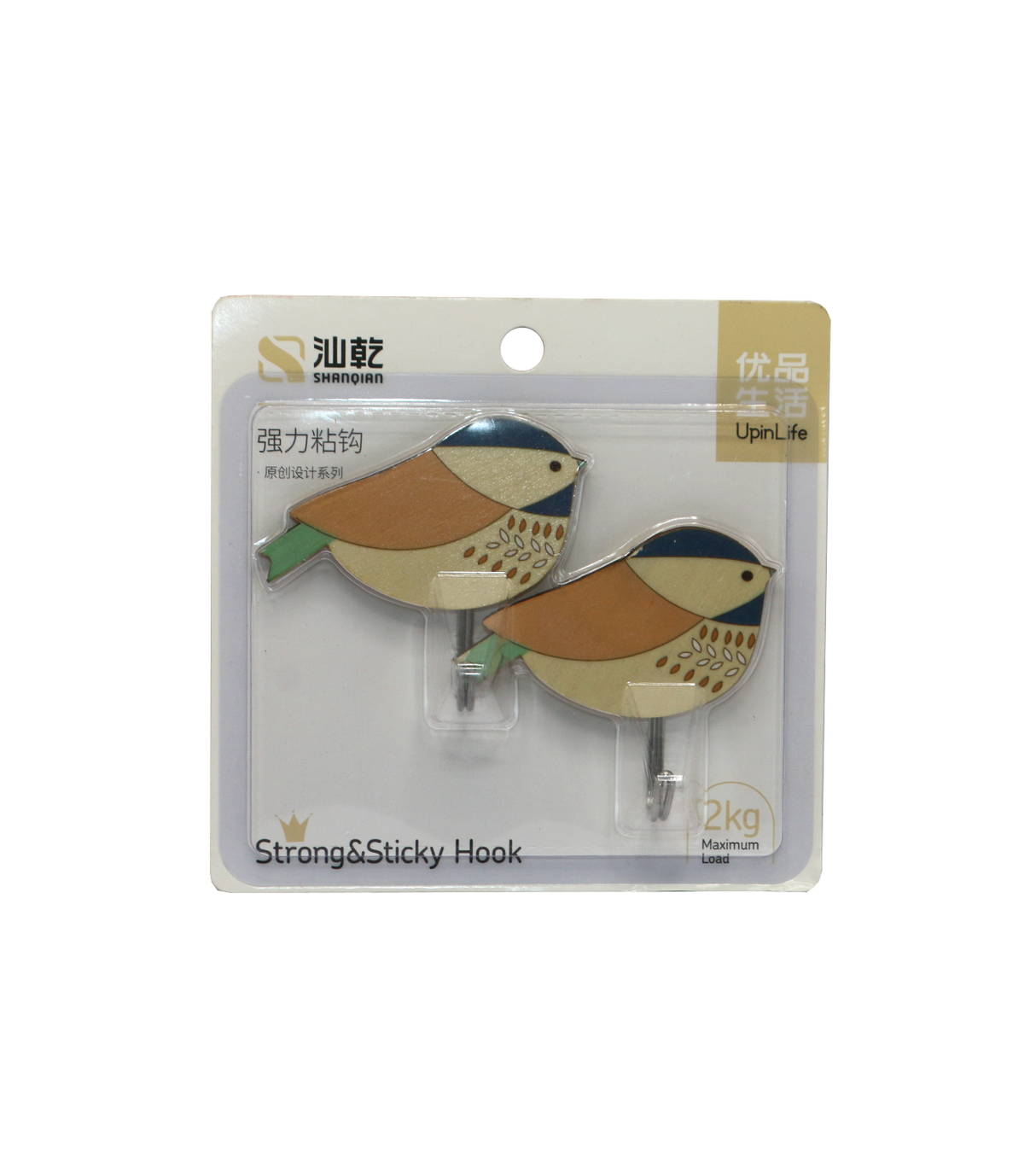WOOD STICKY HOOK 2PC CHINA 8629