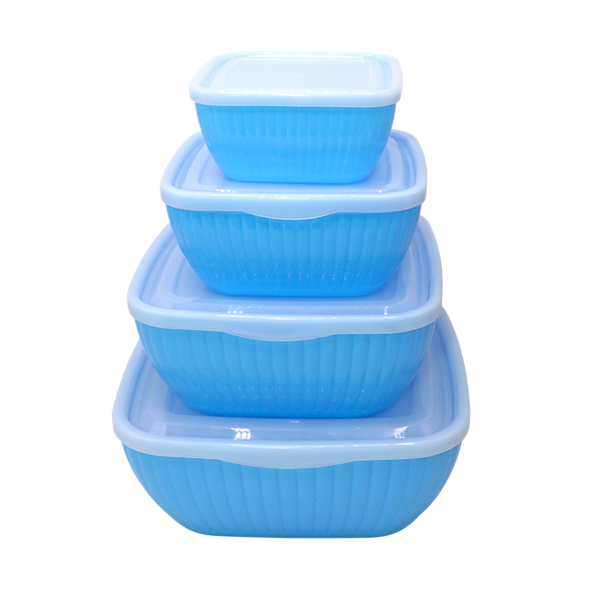 plastic box & lid 4in1 square pak tulip