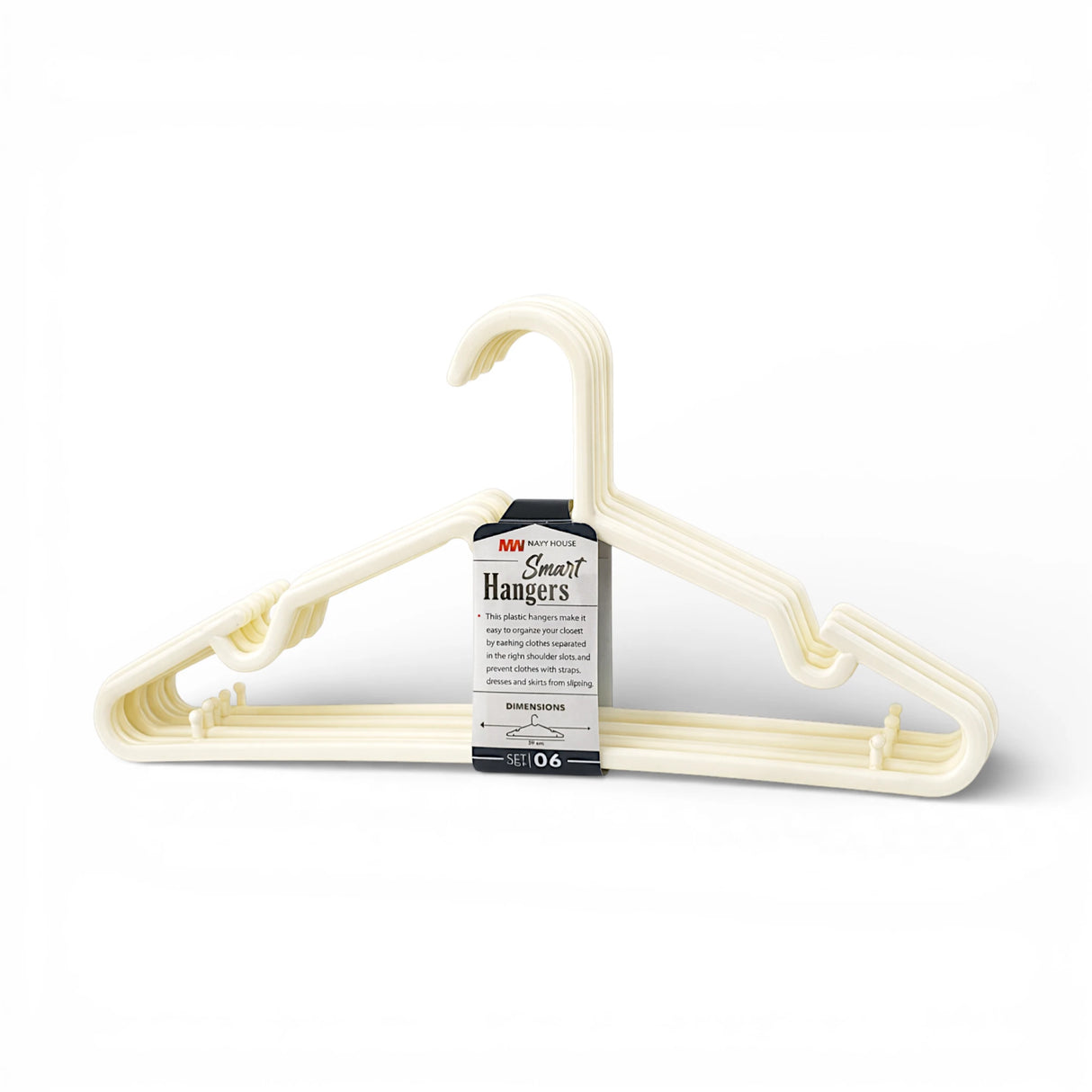 plastic hanger 6pc pak smart