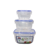 plastic box & lid 3pc pak d044