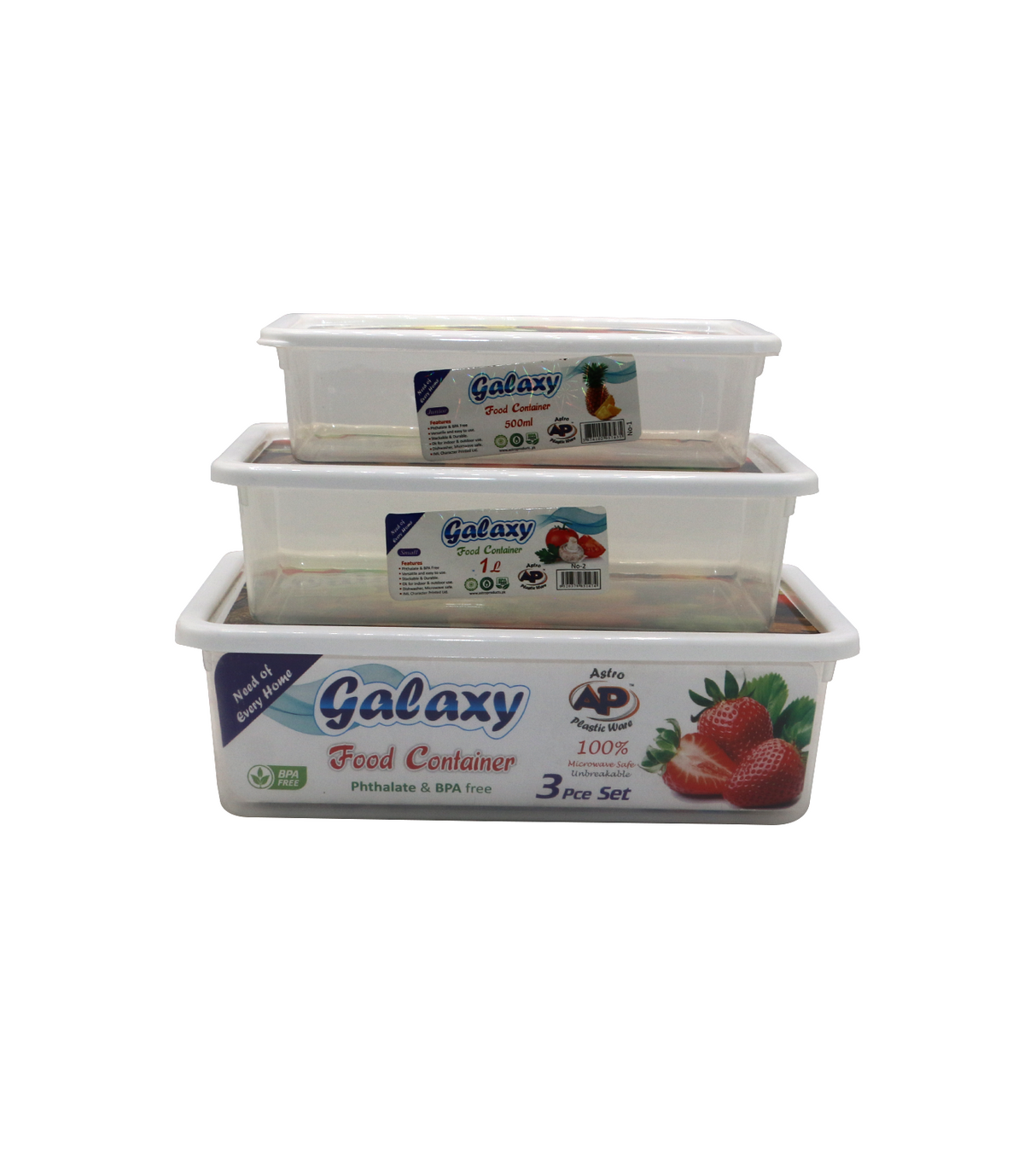 plastic galaxy box 3pc pak d734