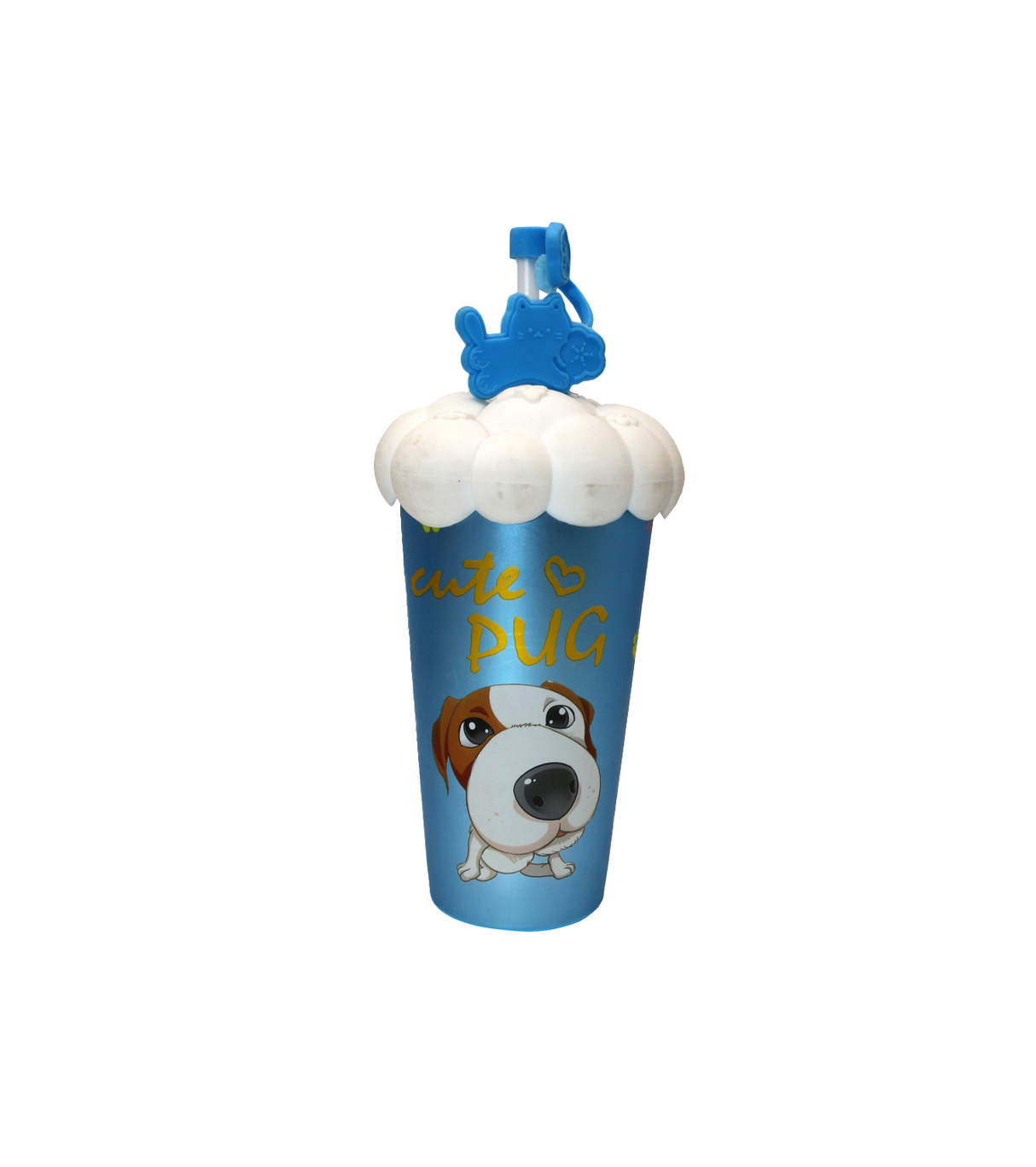 plastic straw glass with silicon lid china