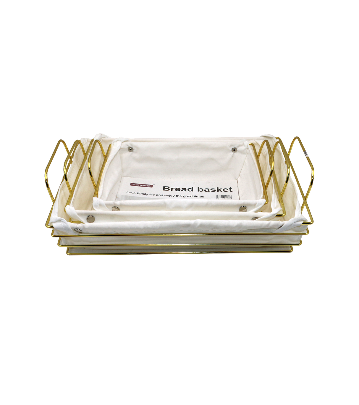 ss bread basket 3pc rect china