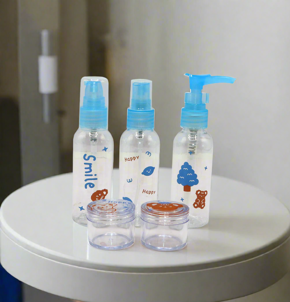 mini travel bottle with mini container 5pc set china 082