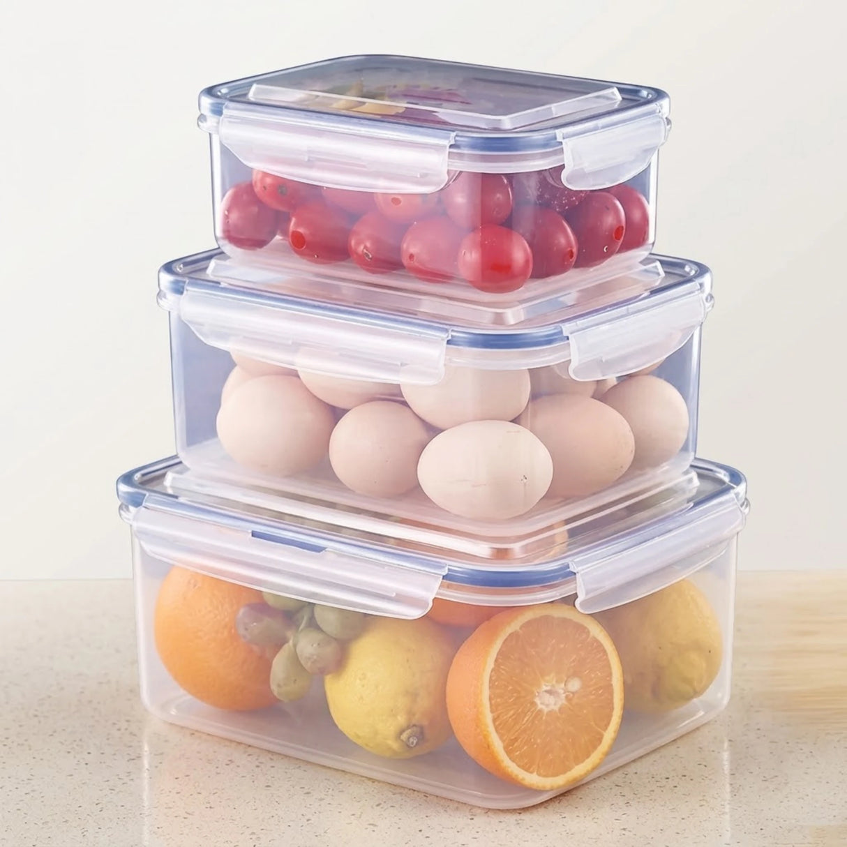 plastic box & lid 3in1 rectangle china 9021