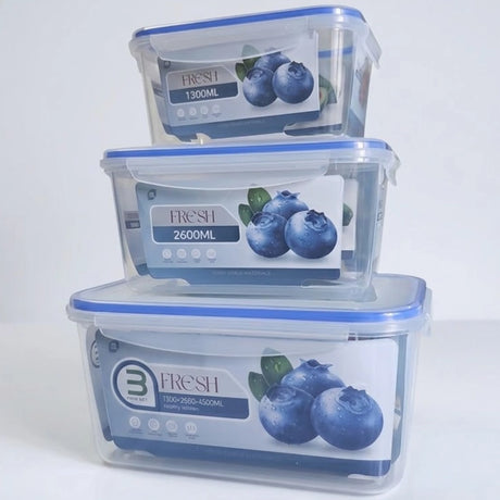 plastic box & lid 3in1 rectangle china 9021