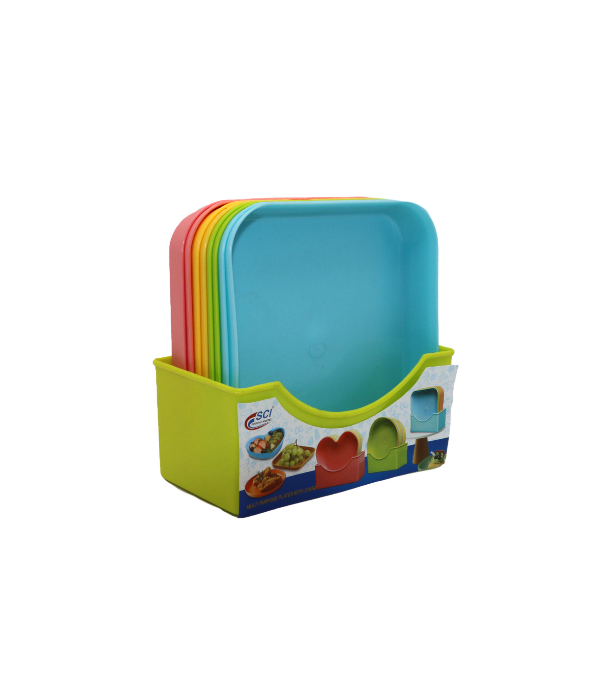 plastic baby plate 8pc square pak d540