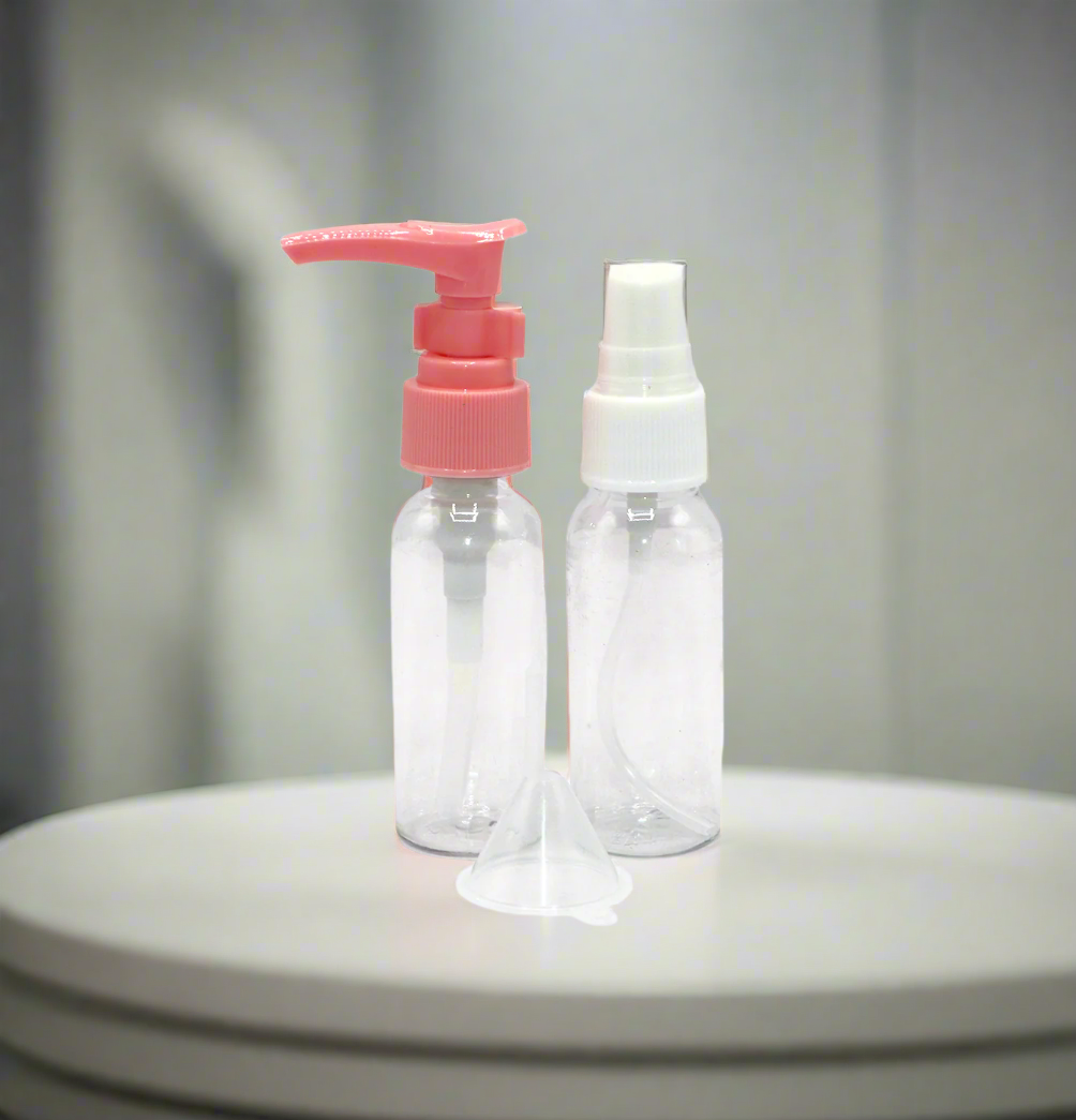mini travel bottle 30ml with funnle 3pc set china d768